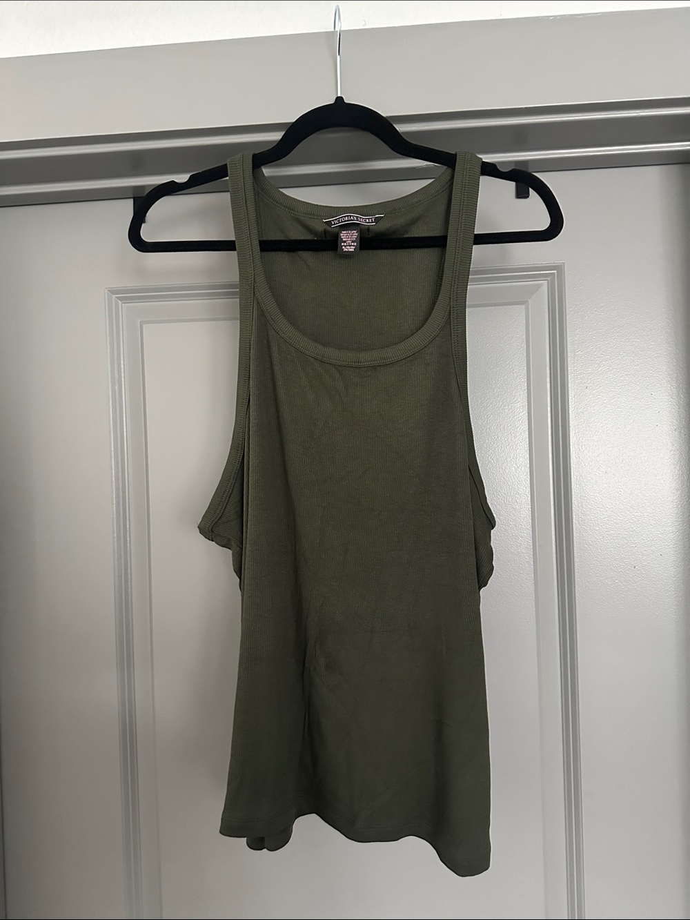 Victoria's Secret | Olive Green Ribbed Scoop Neck Tank Top